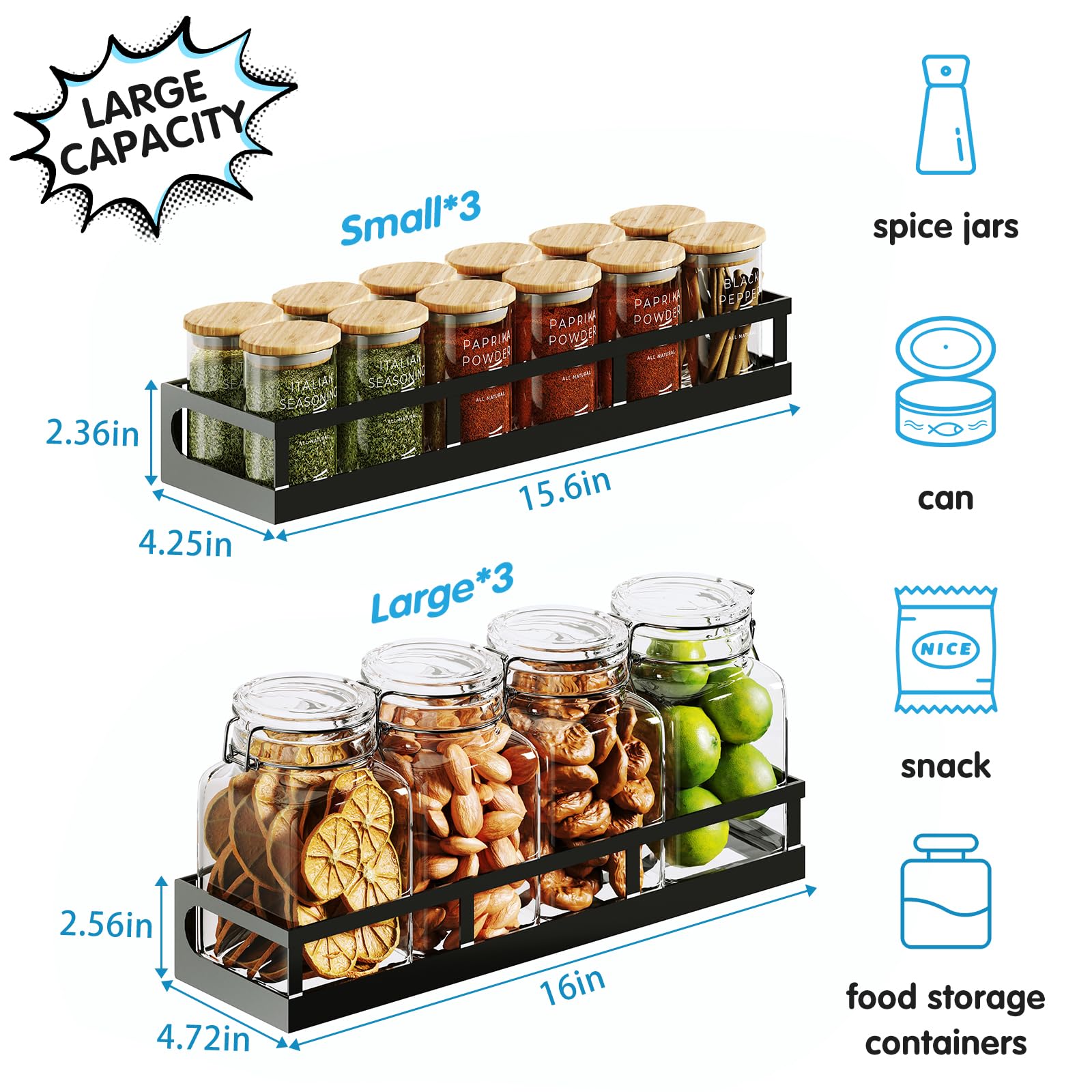 X-cosrack stable spice rack with support and returns for peace of mind