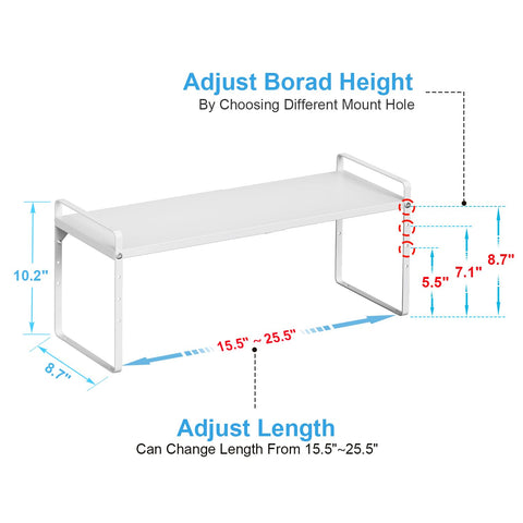 X-cosrack stackable shelf inside a cabinet to maximize vertical space.