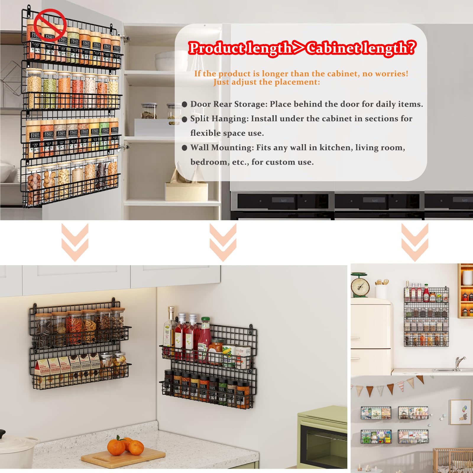 X-cosrack sturdy iron-wire construction provides durable spice storage