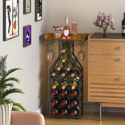 X-cosrack sturdy MDF and metal construction ensures stable wine storage and display.