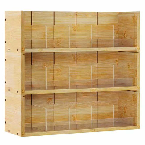 X-cosrack wall-mounted tea box with clear acrylic dividers for quick picking.
