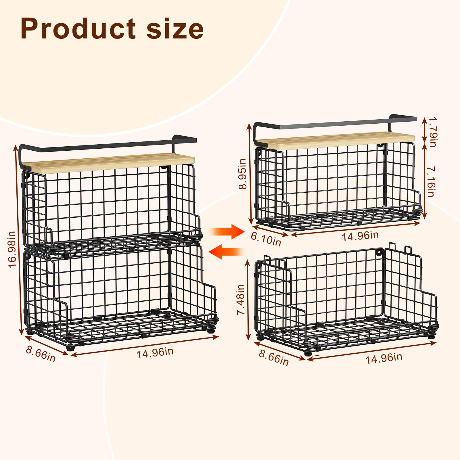 X-cosrack wall-mount snack holder ideal for kitchen and pantry organization.