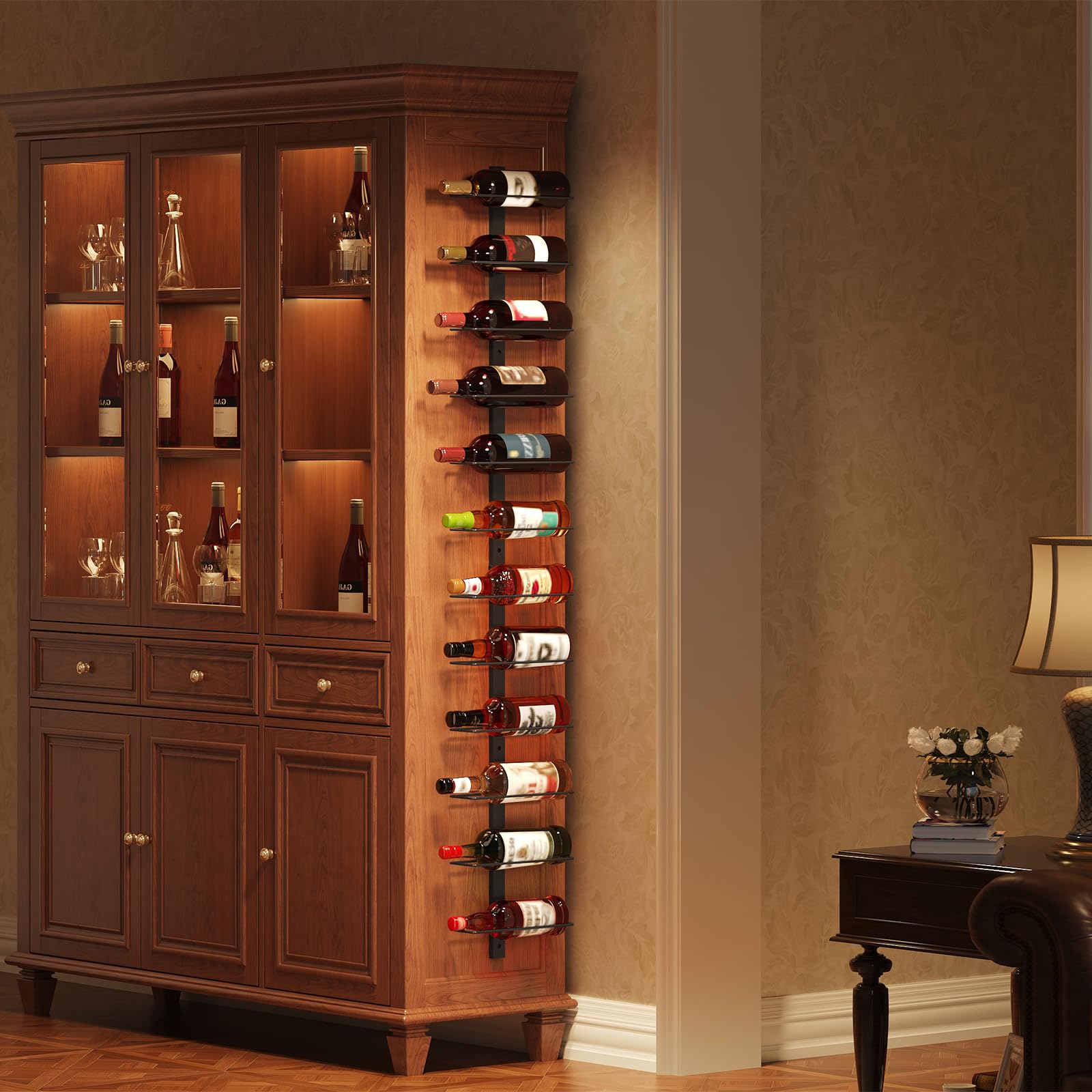X-cosrack wall-mounted wine rack for DIY versatile display