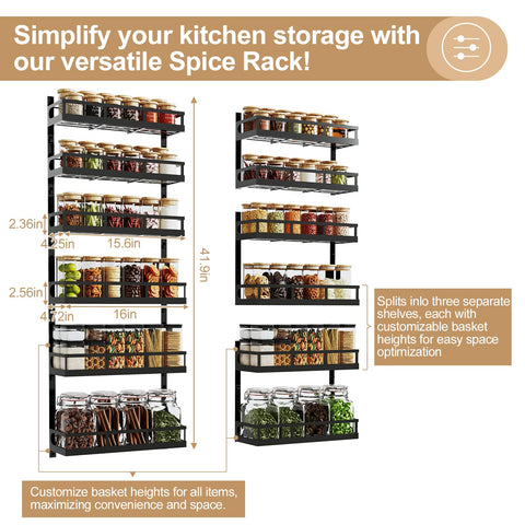 X-cosrack versatile placement for wall or pantry in compact kitchens