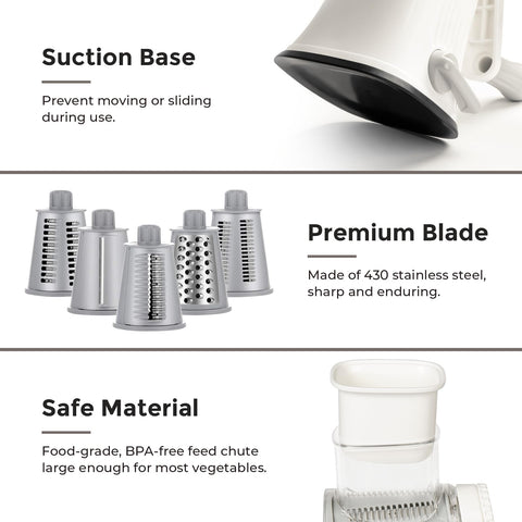 X Home 430 stainless steel drums with BPA-free plastic frame.