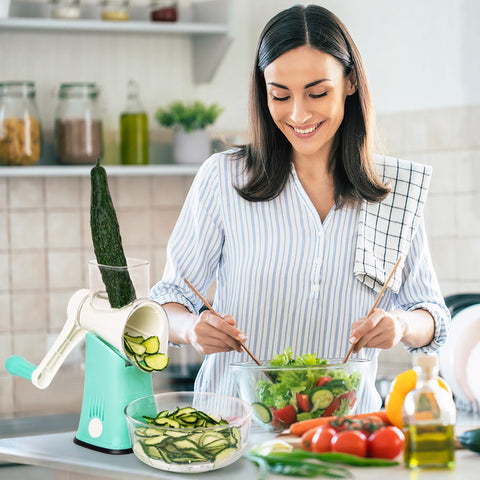 X Home compact blue design fits on any counter and storage.