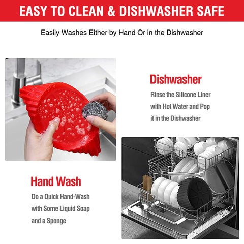 Xabzhzn silicone pan is dishwasher safe for quick cleanup