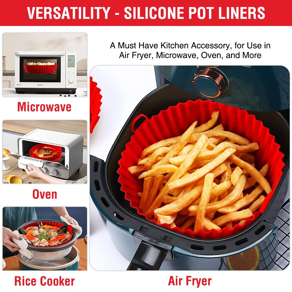 Xabzhzn two-pack reusable liners in red and black for versatility