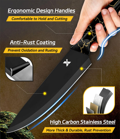 XANAPON bread knife 7.5-inch serrated edge delivers clean cuts.