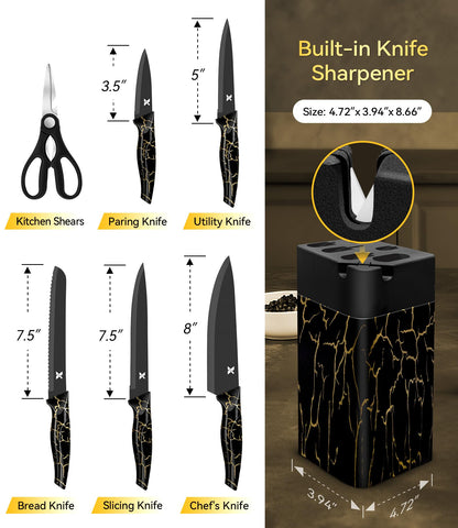 XANAPON chef knife 8-inch blade, razor-sharp for precise slicing.