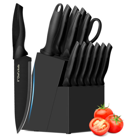 XANAPON knife set with 8-inch chef knife, precise edge for effortless daily slicing.