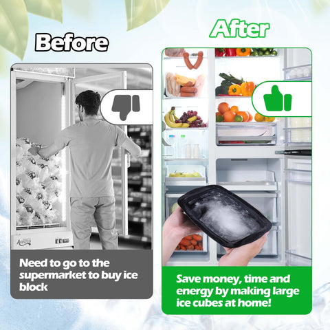 XANGNIER large ice blocks in cooler keep drinks cold longer.