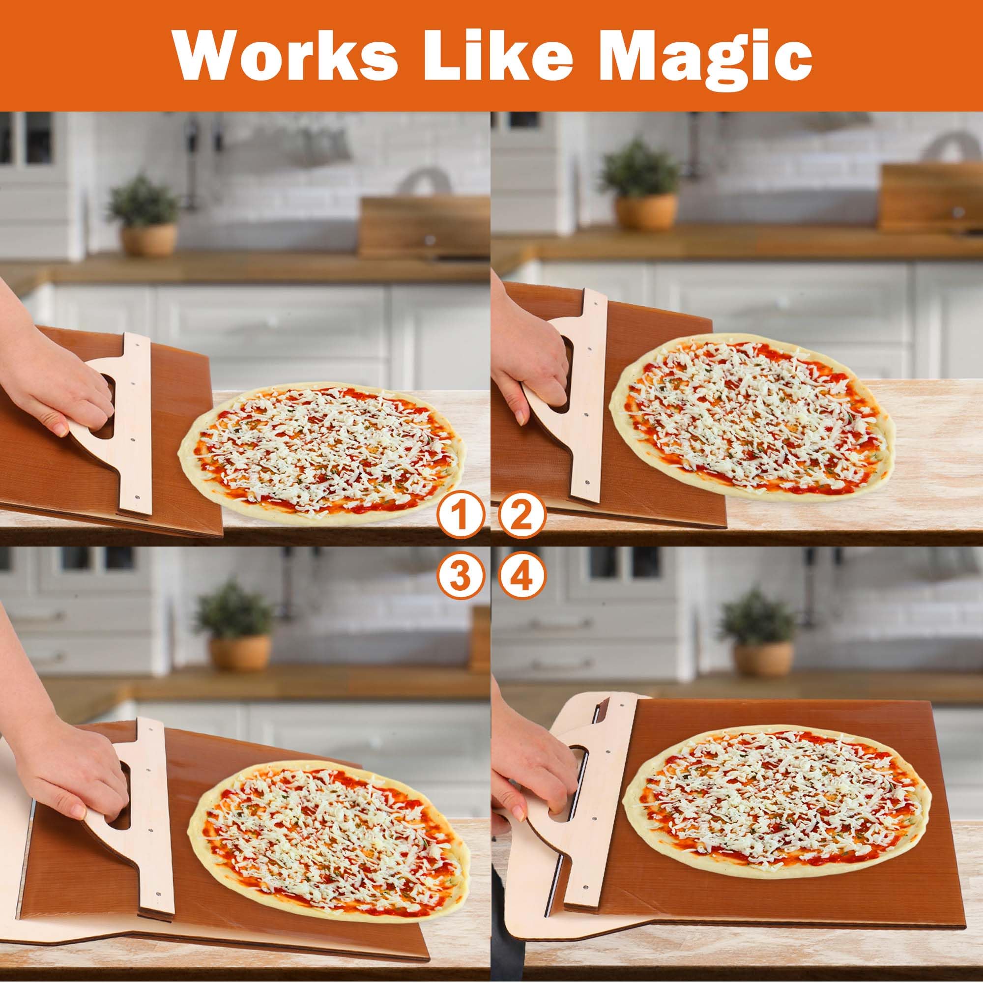 XANGNIER Nonstick pizza peel for smooth, stick-free cooking moves.