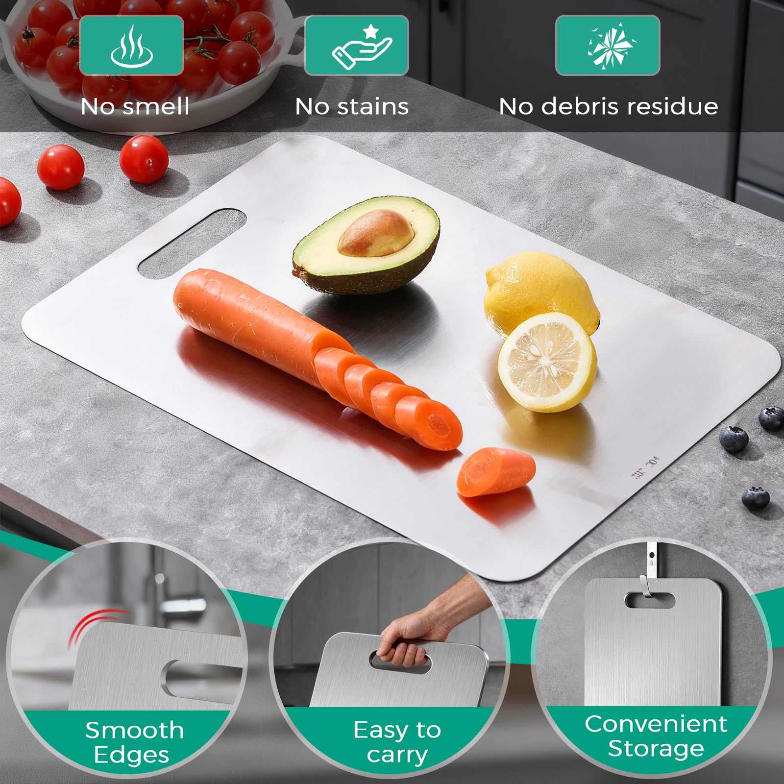 Xanthic Katuchef cutting board is dishwasher safe for convenient cleanup