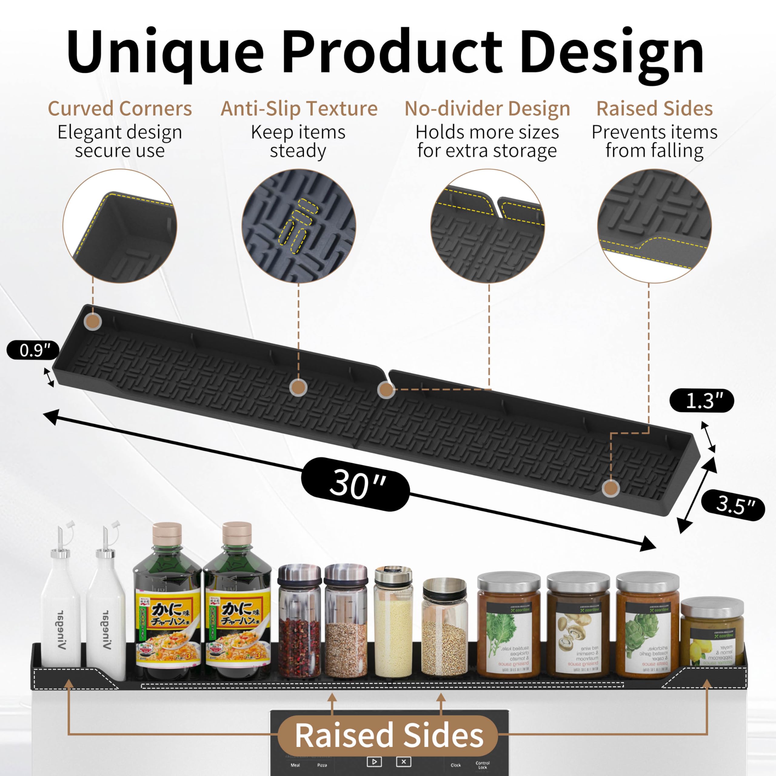 Xaogogo over-stove organizer securely attaches without tools, ideal for busy kitchens.