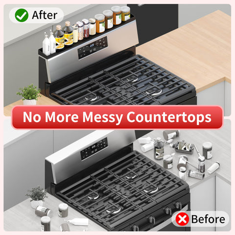 Xaogogo silicone spice rack with non-slip surface keeps oils and spices secure.