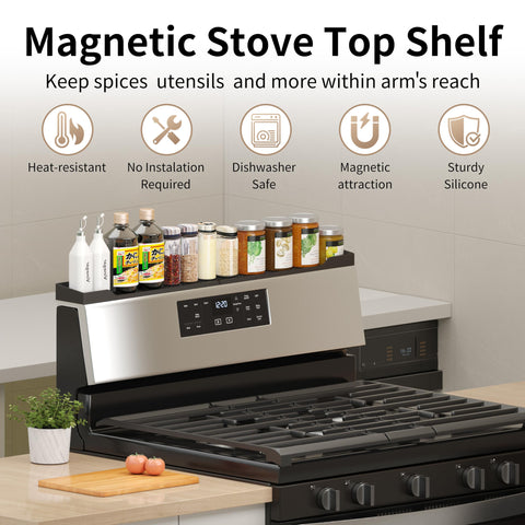 Xaogogo stove-top organizer for spices and tools, keeping essentials within easy reach.