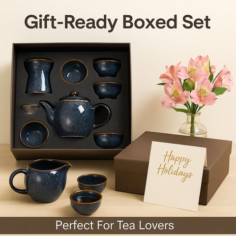 XAOLUFAFAFA blue glaze detail for premium look