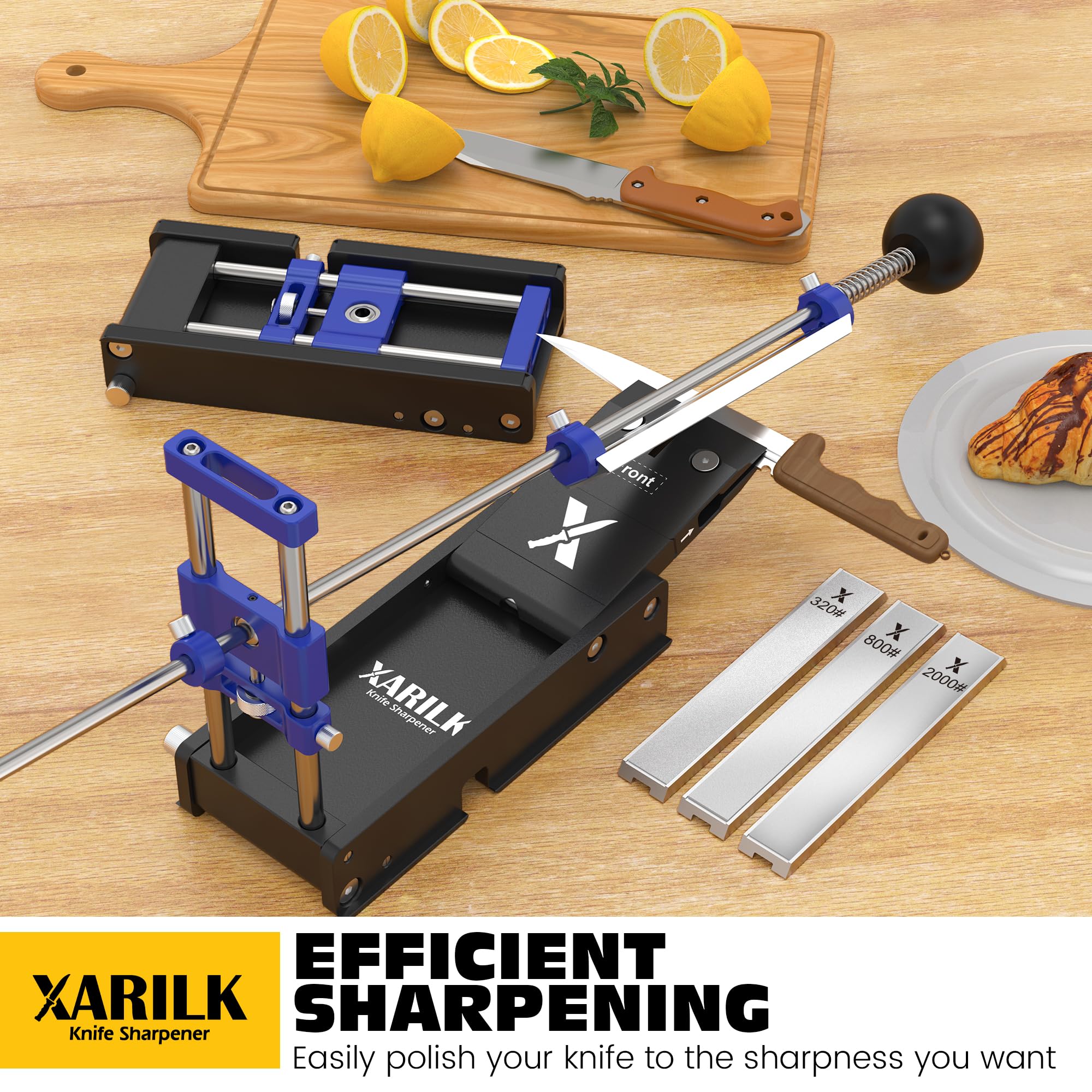 XARILK adjustable-angle diamond plates ensure precise sharpening