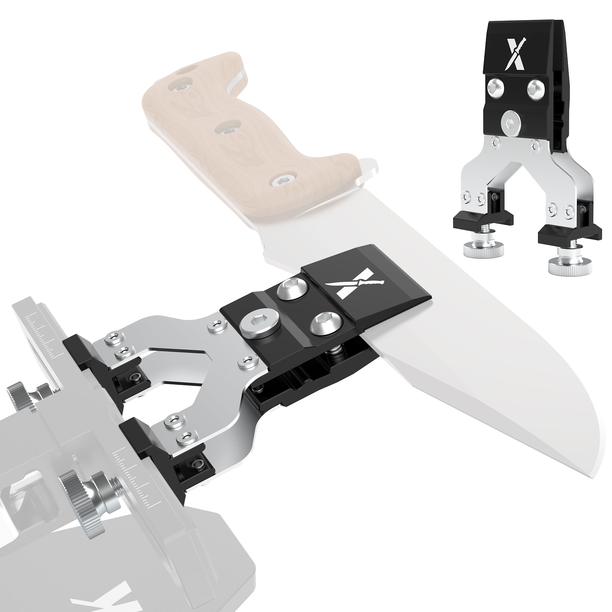 XARILK Center Y Clamp Gen3 main view shows stable sharpening setup