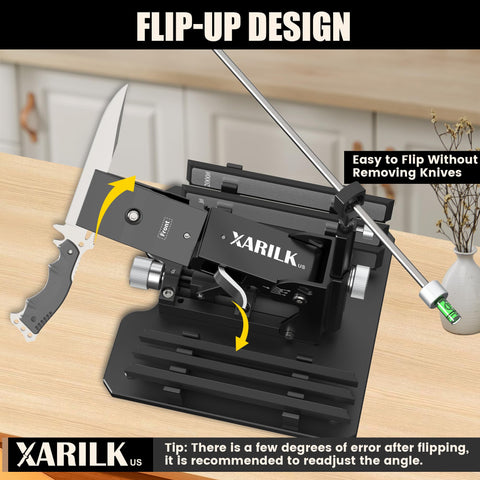 XARILK Gen2 aluminum base provides a stable non-slip sharpening platform.