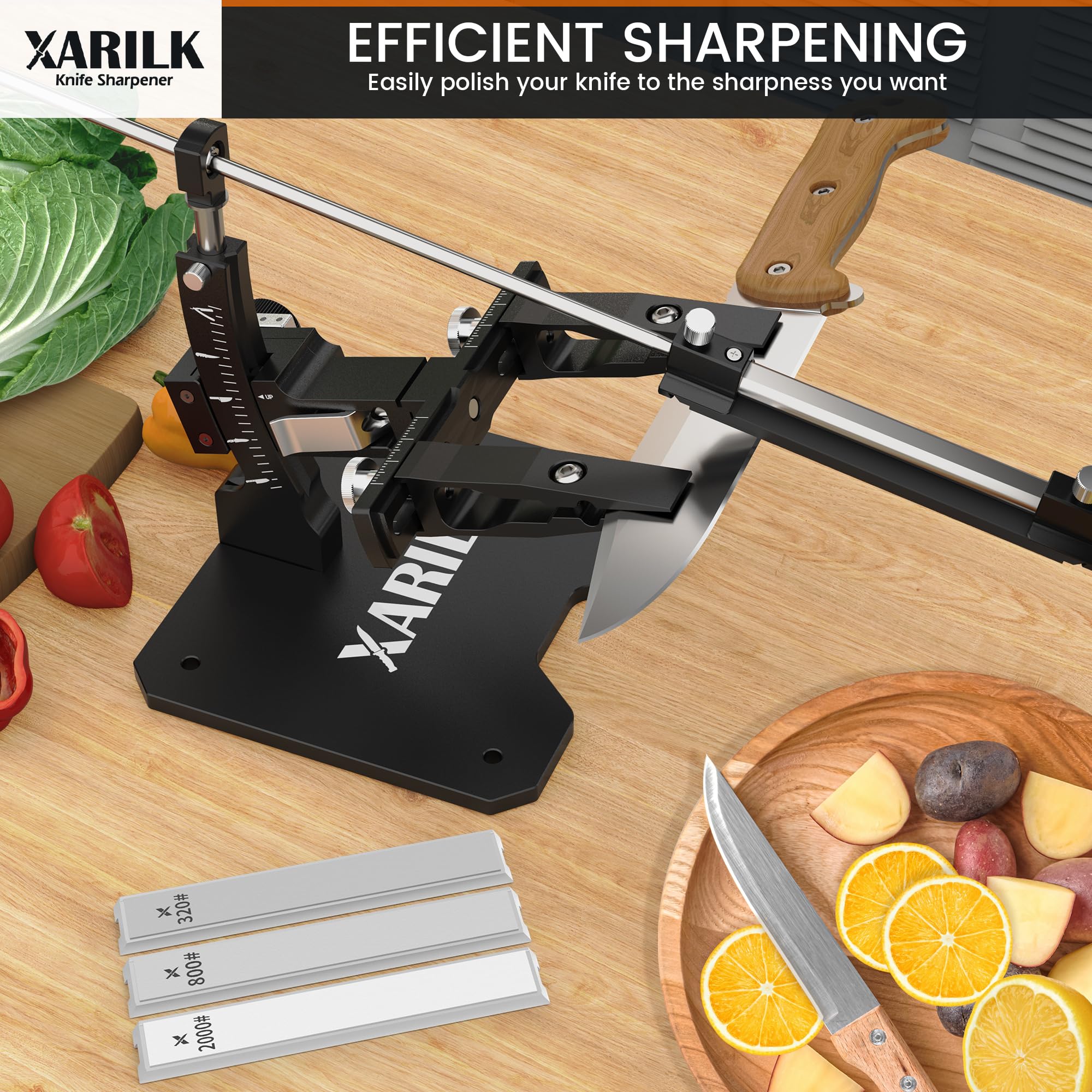 XARILK GEN3 angle adjustment feature enabling consistent sharpening angles