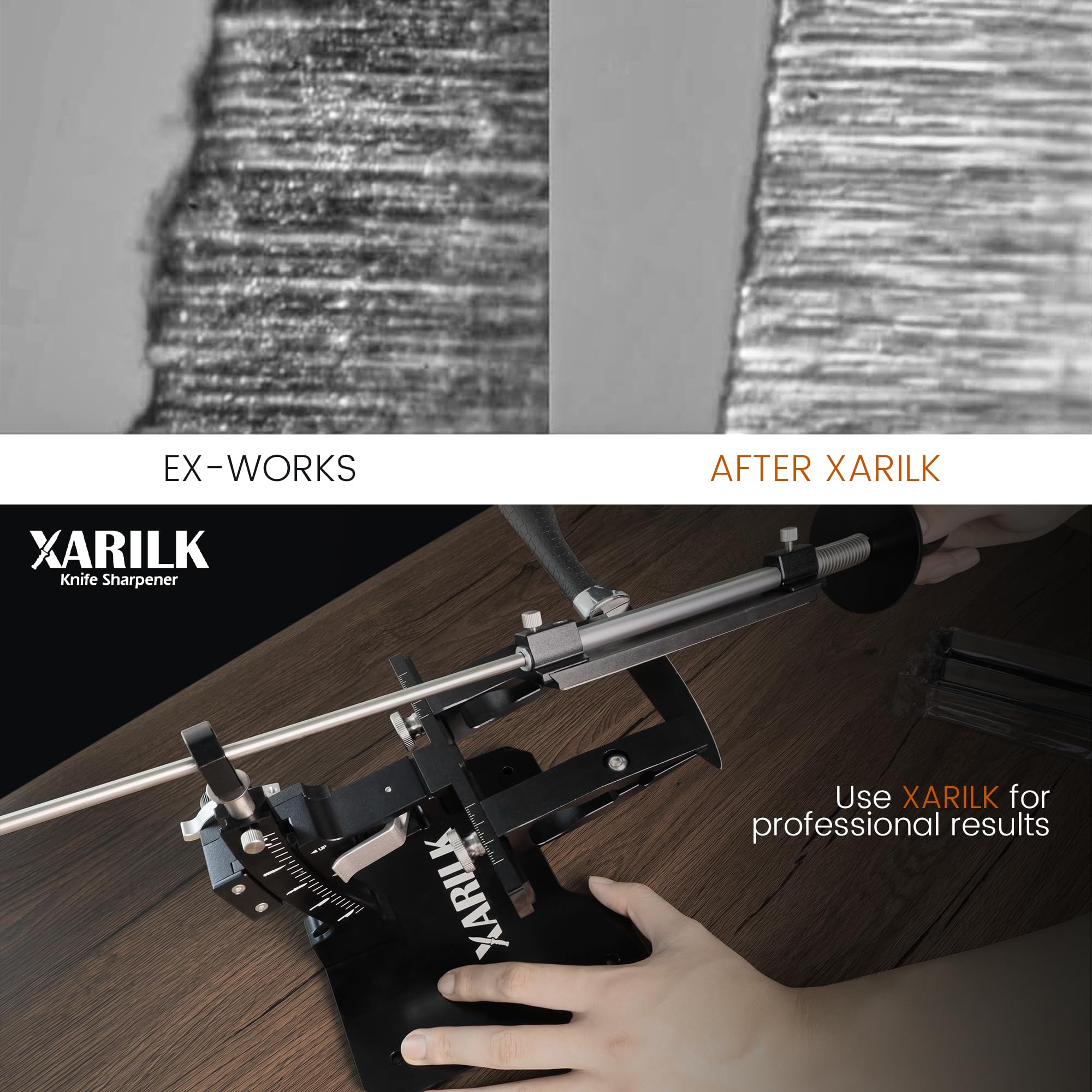 XARILK GEN3 medium plate 800 grit to refine edges after rough sharpening