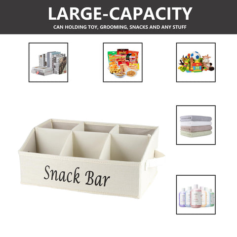 Xbopetda open-top snack bin trapezoid design clearly displaying contents