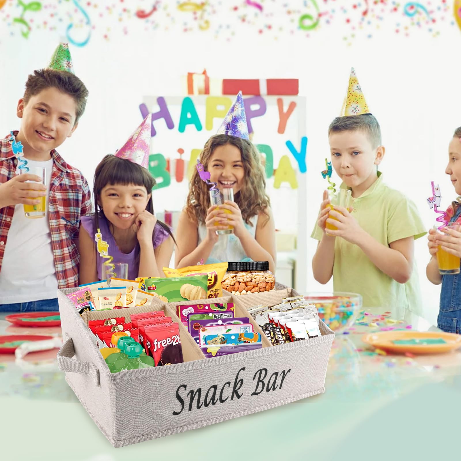 Xbopetda removable dividers for flexible snack sizes