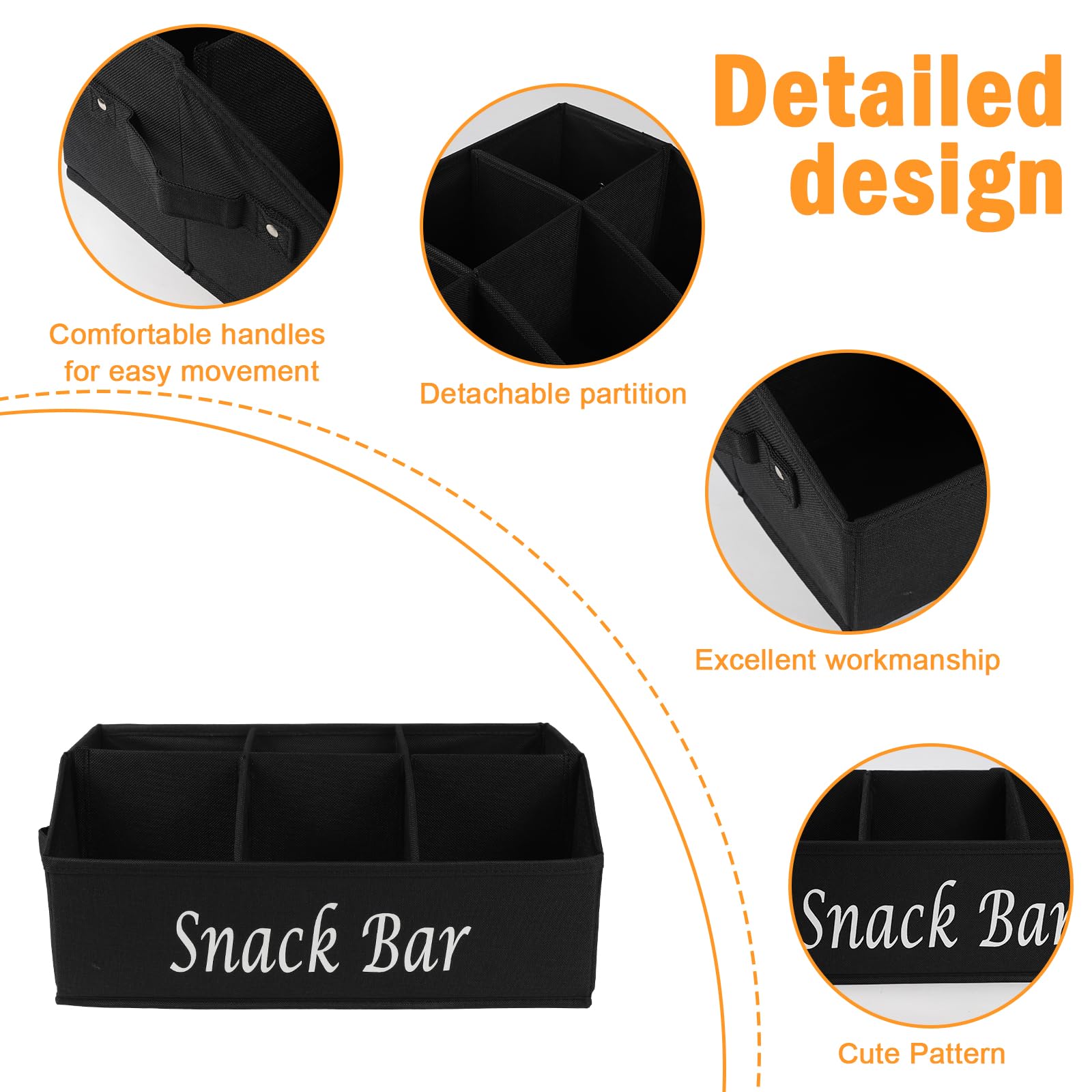 Xbopetda snack organizer with handles enables easy, portable snacking stations.