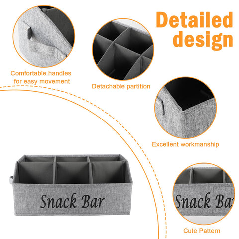 Xbopetda Snack Organizer with side handles for easy transport anywhere in the kitchen.