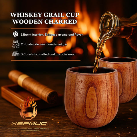 XBPMUC rugged wooden tumbler in use with splinter-free edges.