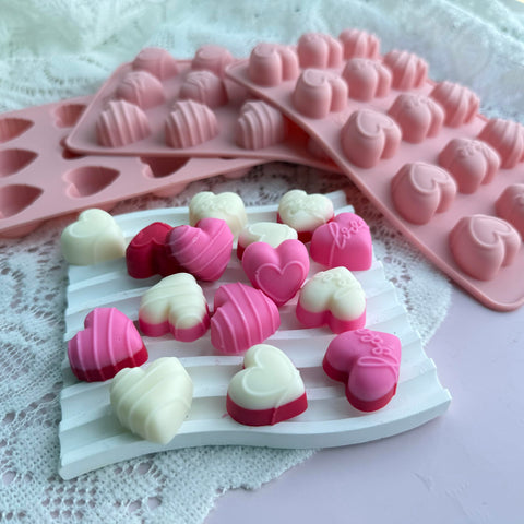 XBYzuzi DIY heart molds ideal for chocolate, candy, and decorations.