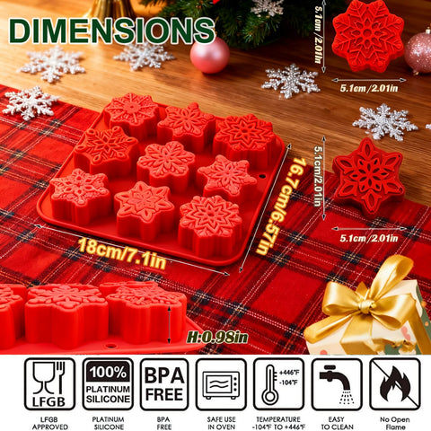 XBYzuzi snowflake mold for soap and resin crafts, adding winter elegance to gifts