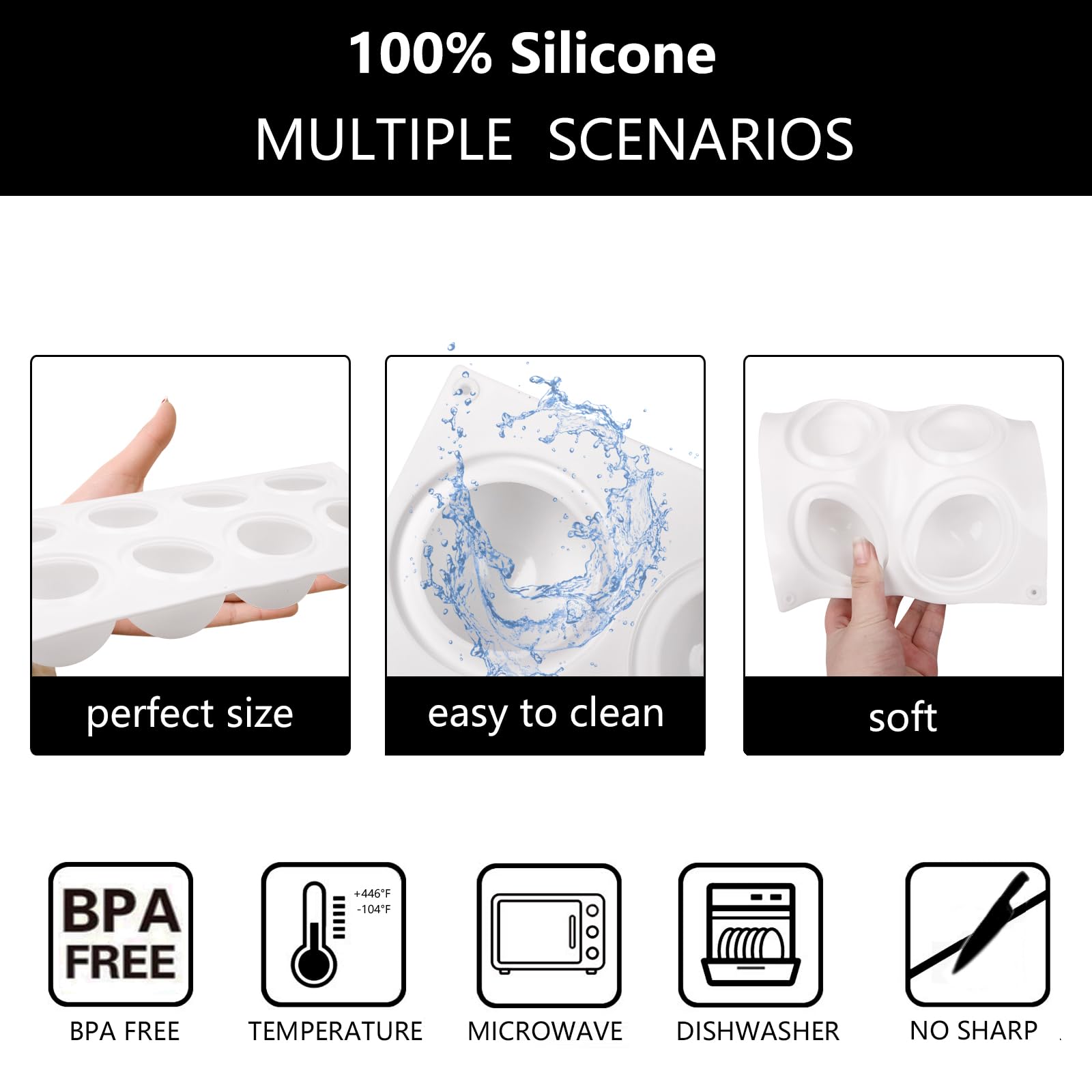 Xcake Lcook Silicone Sphere Mold delivers versatile baking, steaming, and cold-set desserts with simple cleanup.