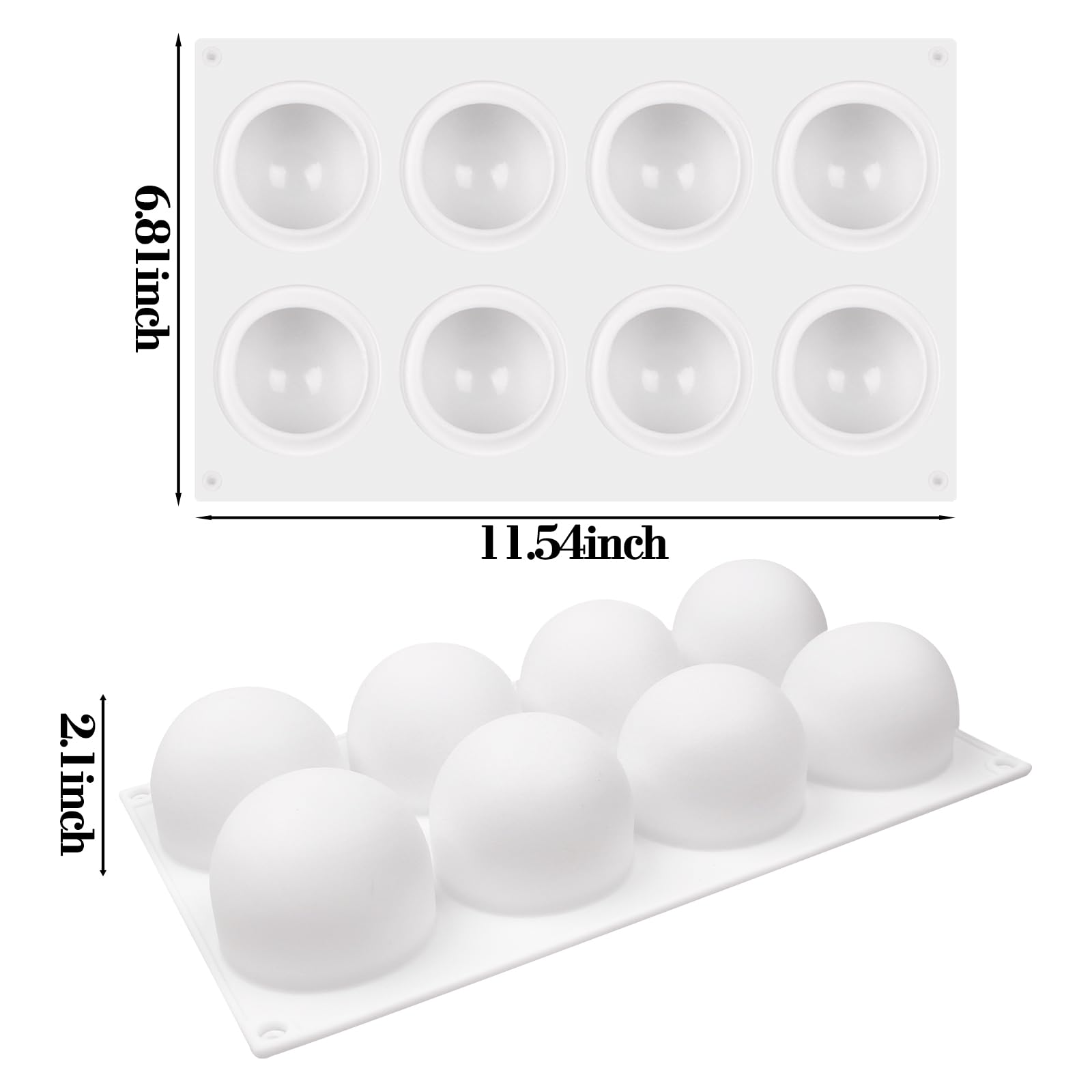 Xcake Lcook Ball Mousse Mold in silicone offers easy release for smooth 3D spheres.