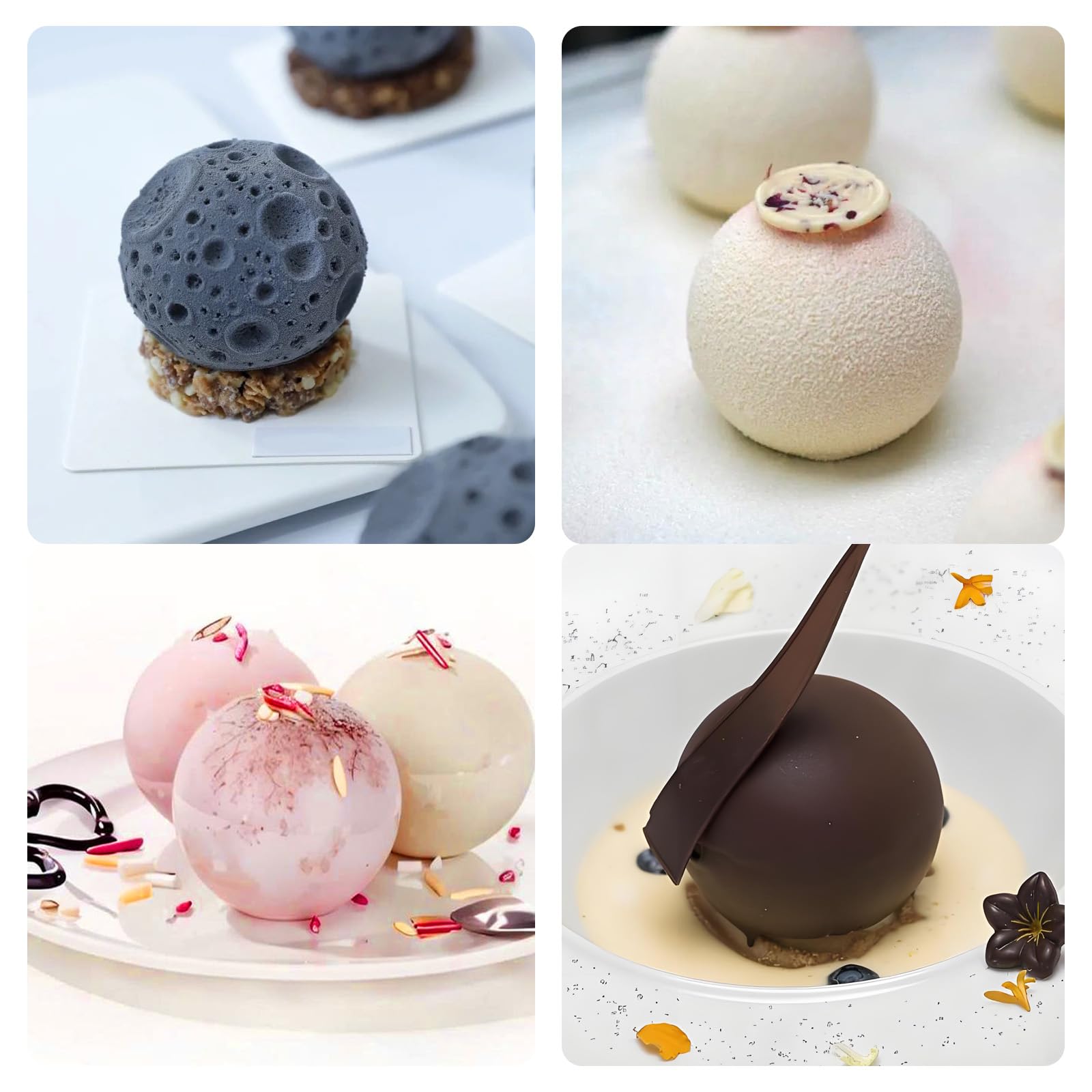 Xcake Lcook Fondant Sphere Mold helps craft elegant desserts for weddings or celebrations.
