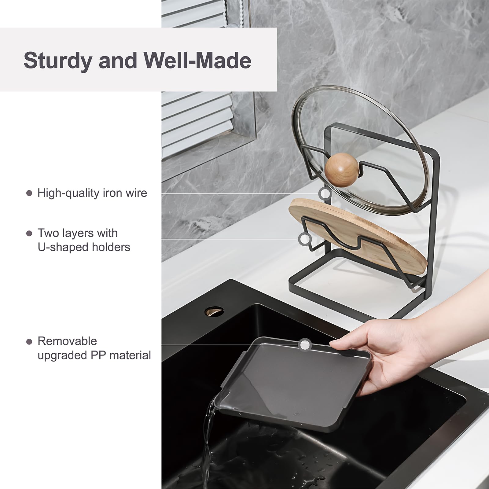 XCCK spoon rest attachment provides a handy utensil place while keeping surfaces clean.