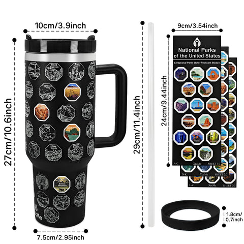 XccMe 40oz double-wall insulated tumbler maintains hot or cold beverages