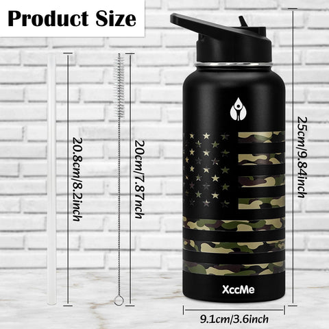 XccMe sunflowers-pattern bottle highlighting bright color, easy grip.