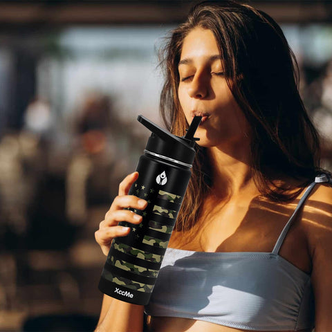 Dishwasher-safe XccMe water bottle simplifies cleaning after workouts or travel.