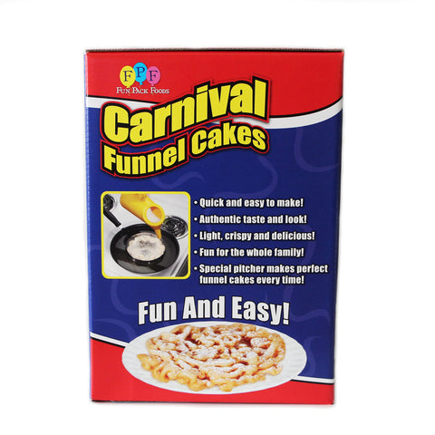 Xcell International ready-to-fry mix set for quick, crowd-pleasing funnel cakes.