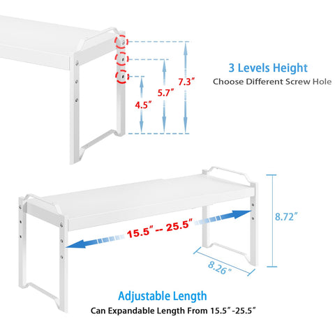 X-cosrack stackable design shelves saving vertical space behind cabinet doors.