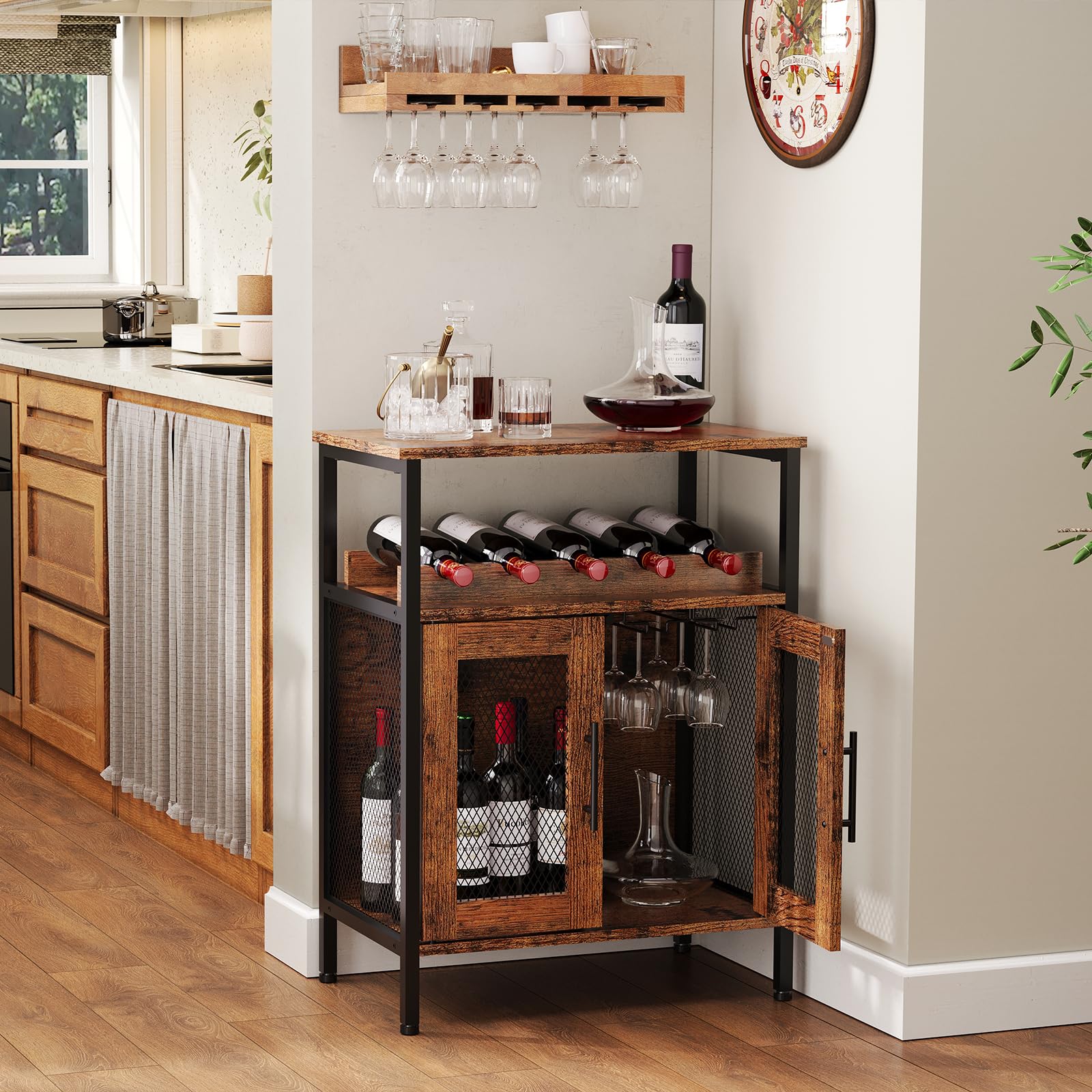 X-cosrack wine bar cabinet compact kitchen storage for small spaces.