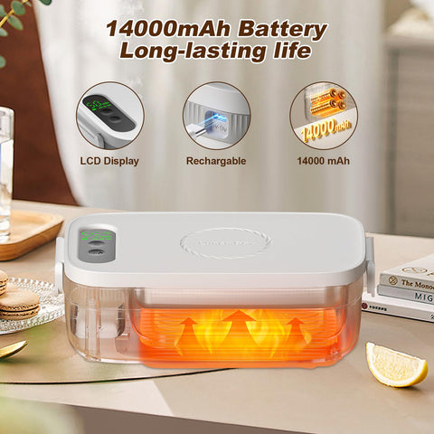 Xeamun 14000mAh battery powers portable warming without needing plugs