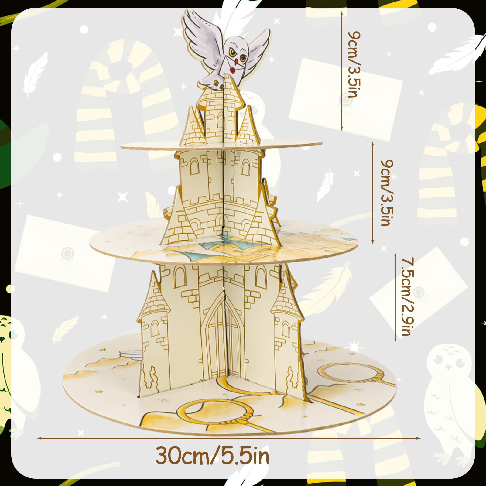 XEFINAL magical cupcake stand wizard middle tier sturdy cake holder for treats