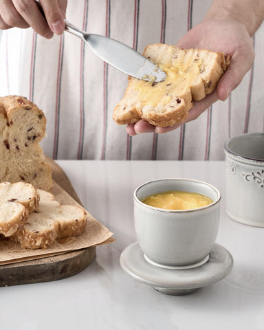 Xela butter crock is freezer-safe for longer freshness.