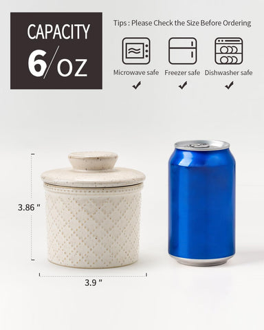 Xela butter crock water seal demonstrates airtight setup for freshness