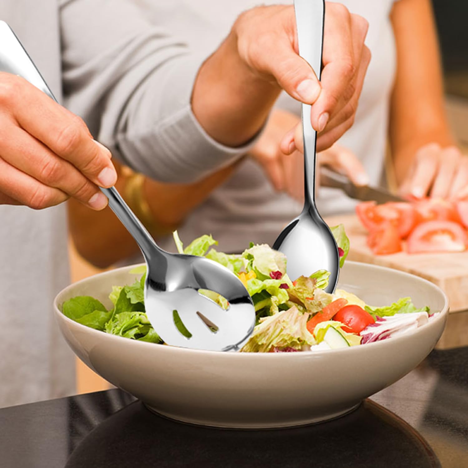 XEVOM 12pcs serving tongs provide secure grip for easy serving.