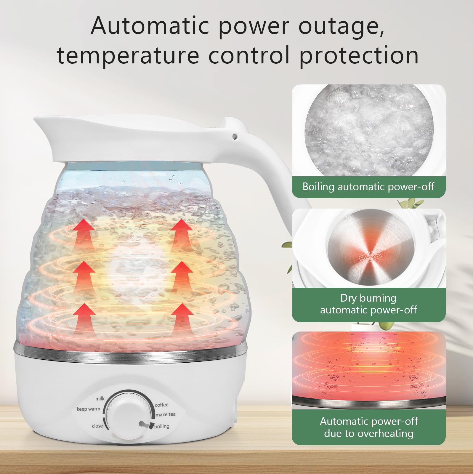 Xfbaozxy five-speed temperature control for tea, coffee, or hot water.